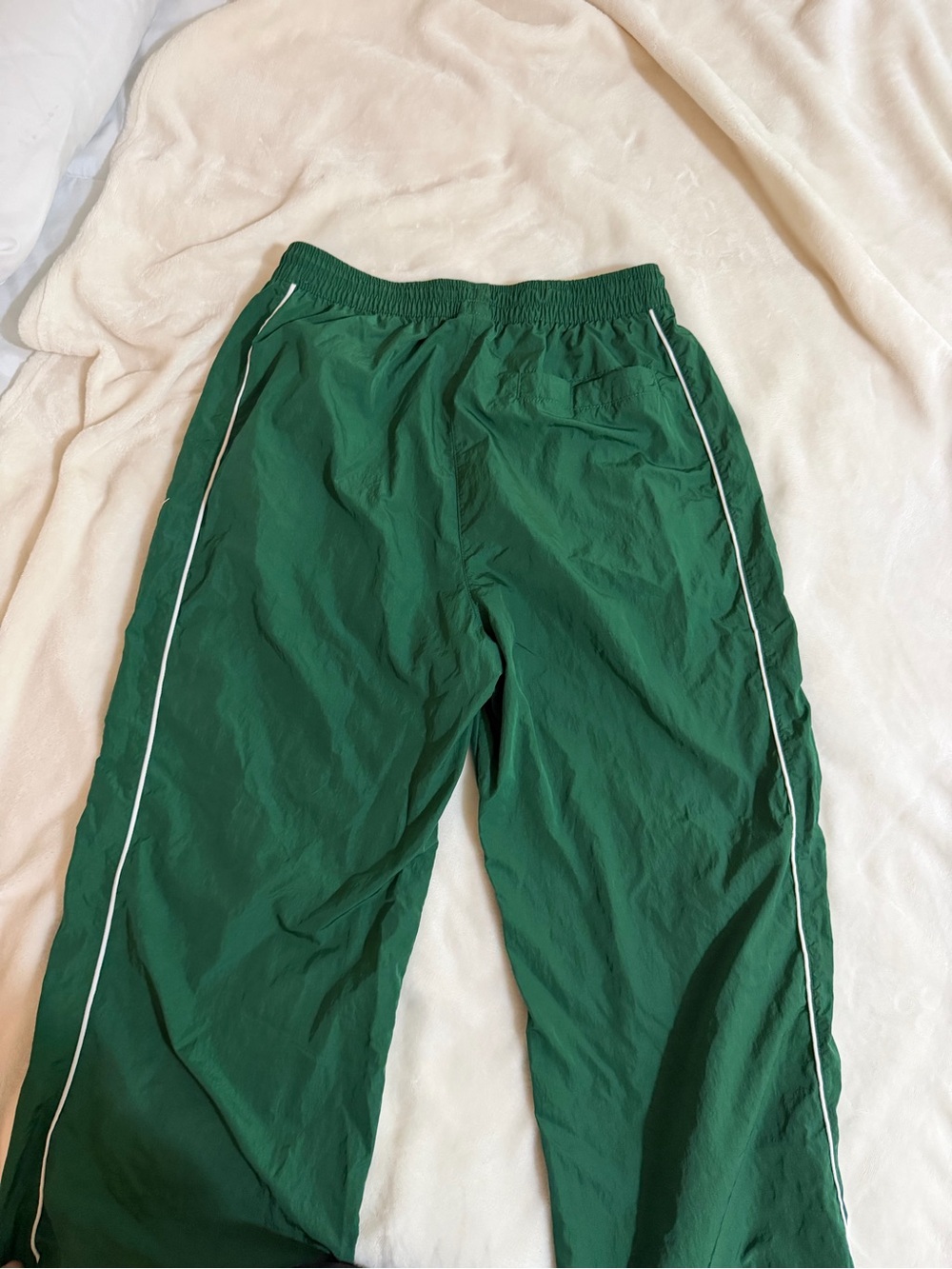 Nike Green Track Pants with White Piping - Picture 4 of 4